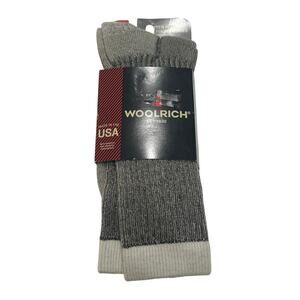 8-67(1) WOOLRICH Men's Merino Lambswool Socks Grey Large